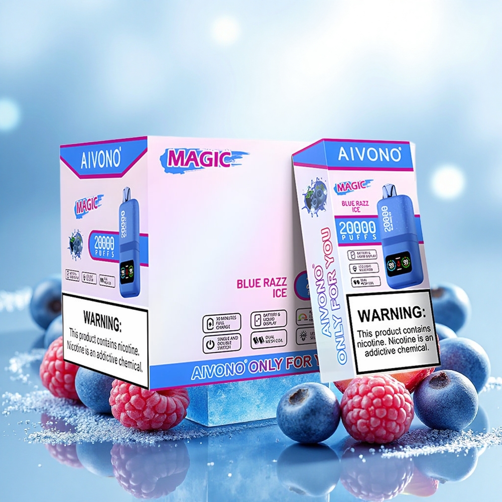 Aivono Aim Magic 20000 Puffs Vape Descartável Gelo Azul Razz atacado brasileiro