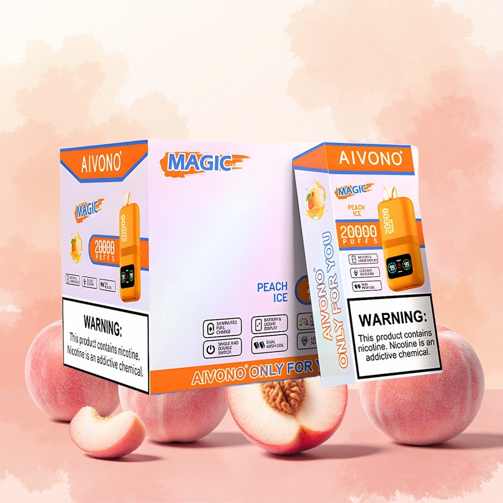 Aivono Aim Magic 20000 Puffs Vape Descartável Pêssego Gelo atacado brasileiro