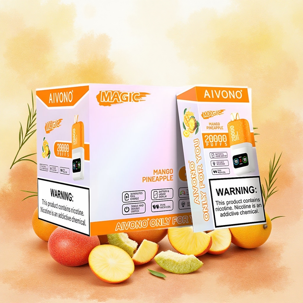 Aivono Aim Magic 20000 Puffs Vape Manga Abacaxi com Bateria 600mAh e Tipo-C Recarregável - Atacado Brasileiro