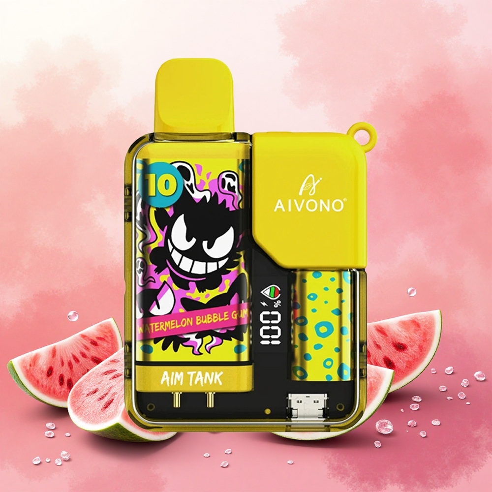 Aivono Aim Tank 9500 Puffs Vape Descartável Goma de Melancia atacado brasileiro