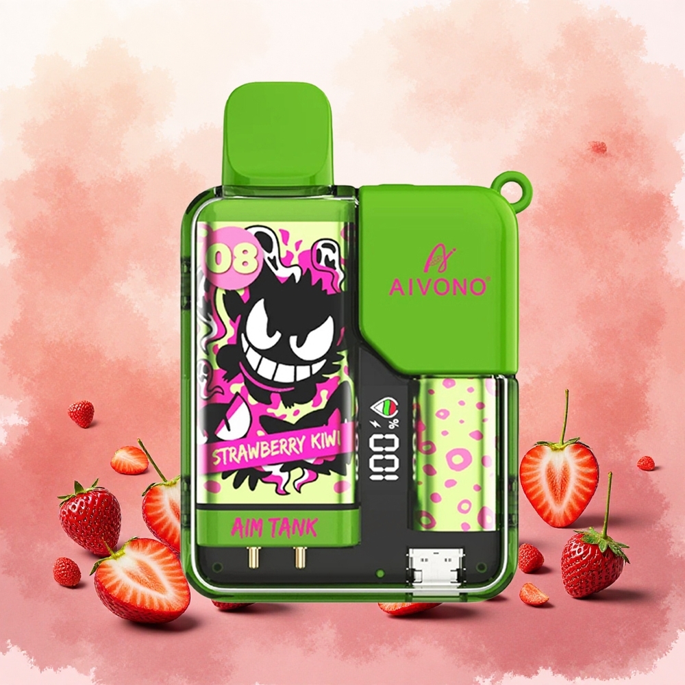 Aivono Aim Tank 9500 Puffs Vape Descartável Morango Liwi atacado brasileiro
