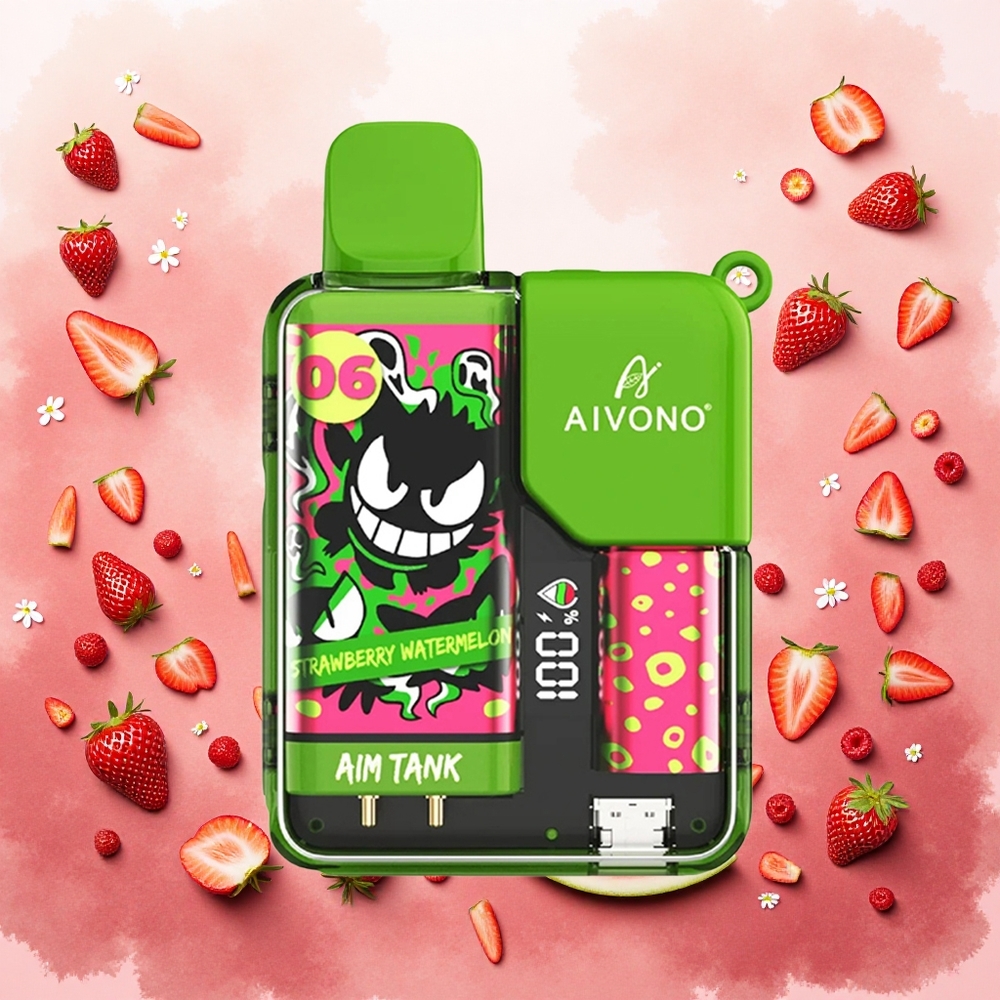 Aivono Aim Tank 9500 Puffs Vape Descartável Morango Melancia atacado brasileiro