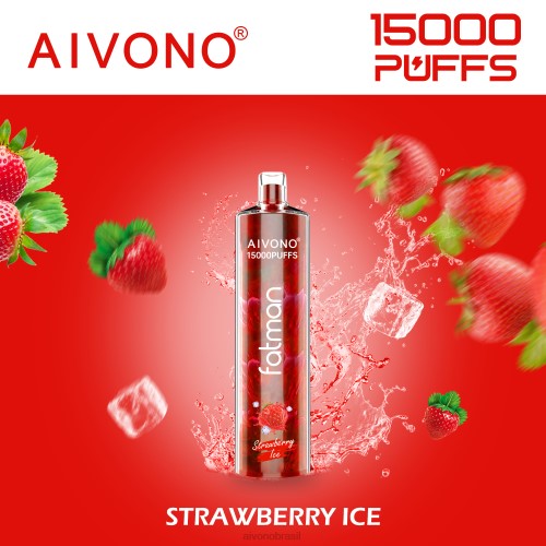 Aivono FATMAN 15000 gelo de morango 086J11 - Aivono Vape Brasil