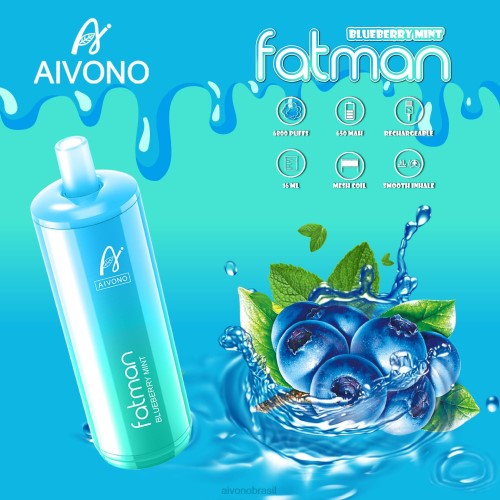 Aivono FATMAN 6800 hortelã de mirtilo 086J22 - Aivono Brasil
