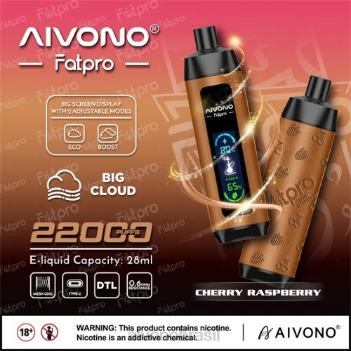 Aivono Fatpro 22000 framboesa cereja 086J4 - Vape Aivono Brasil