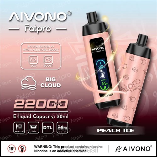 Aivono Fatpro 22000 gelo de pêssego 086J5 - Aivono Vape