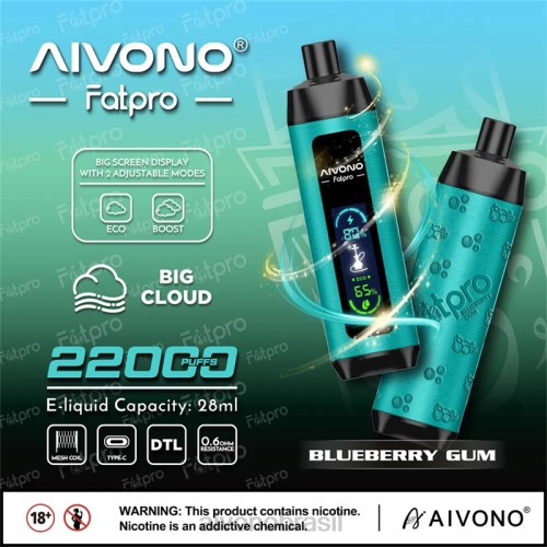 Aivono Fatpro 22000 goma de mirtilo 086J9 - Aivono Vape