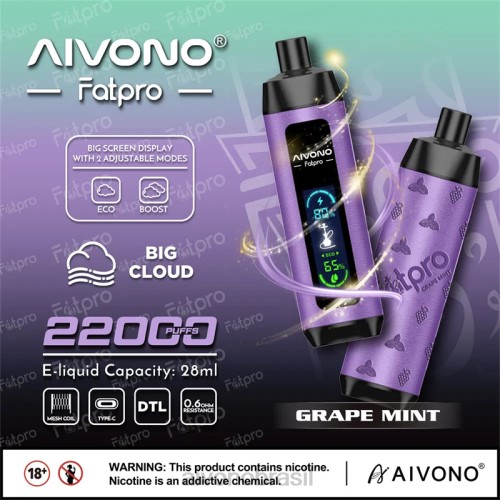 Aivono Fatpro 22000 hortelã de uva 086J2 - Aivono Brasil