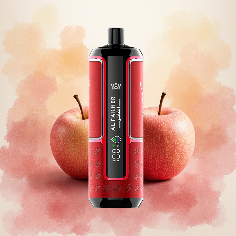 Al Fakher Crown Bar 15K Hypermax Atacado Brasileiro - Dois Sabores de Maçã 22ml 15000 Tragadas Porta Type-C