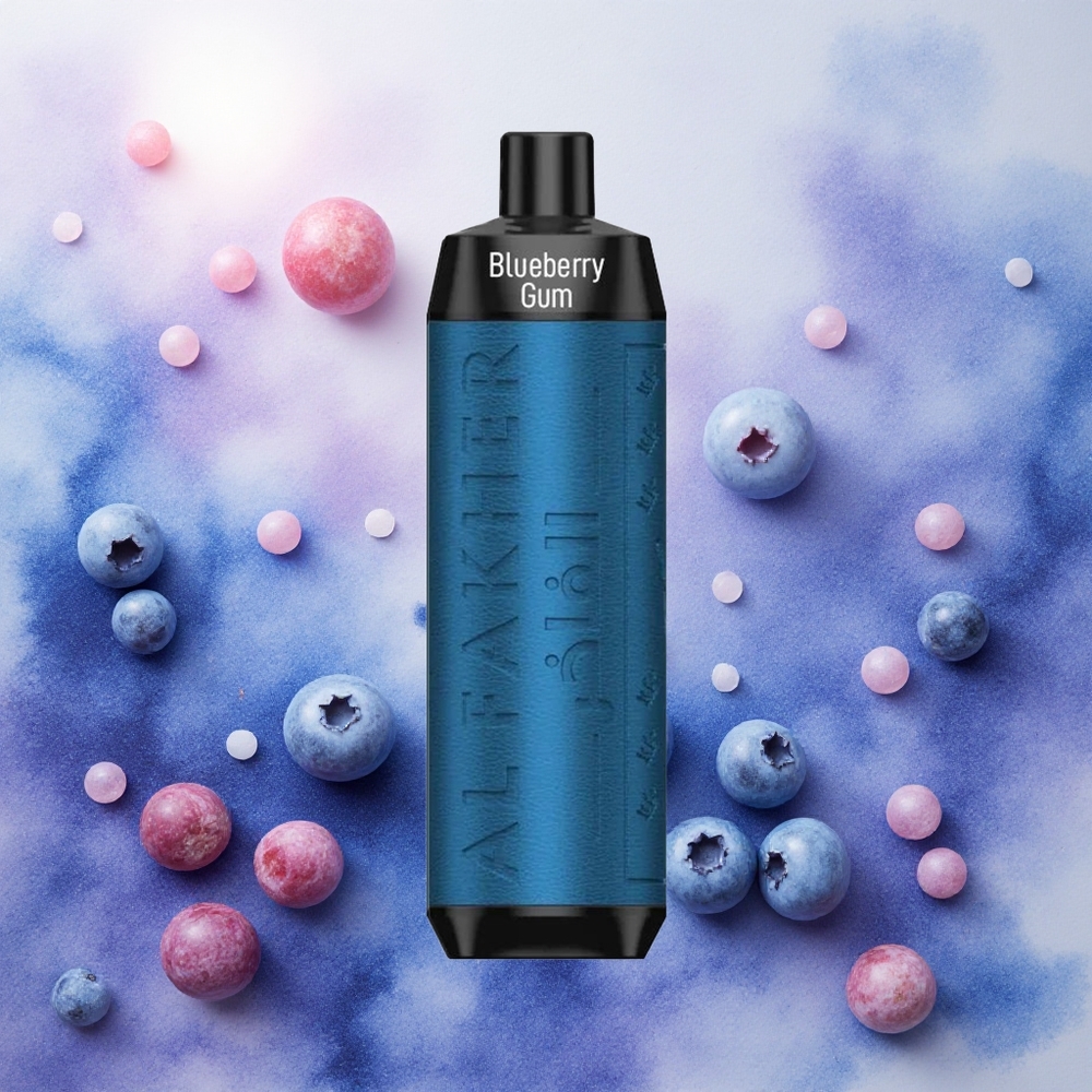 Al Fakher Crown Bar 8000 Crystal Vape Descartável Goma de Mirtilo com 18ml de Líquido e Atacado Brasileiro