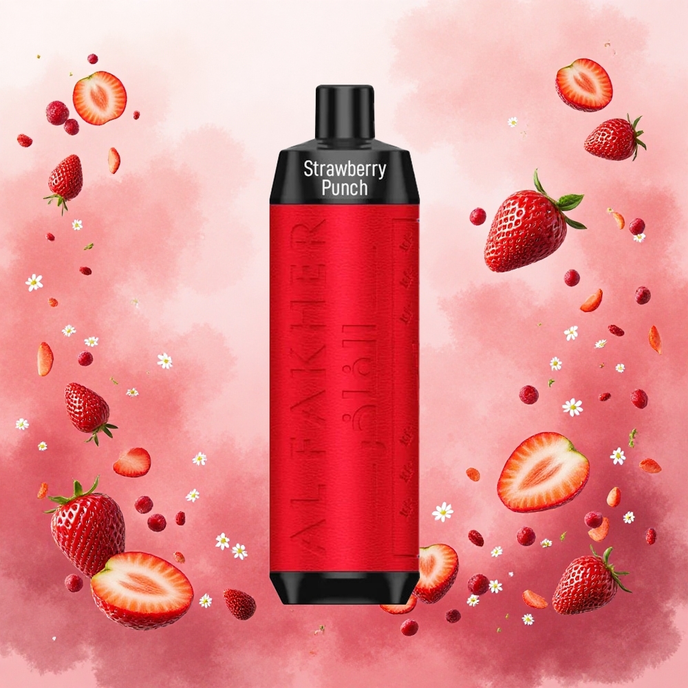 Al Fakher Crown Bar 8000 Crystal Vape Descartável Morango Punch atacado brasileiro