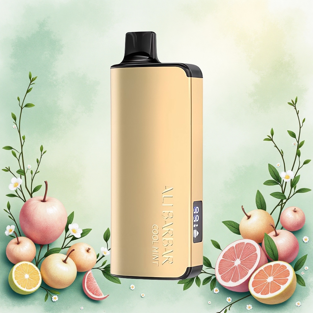 Alibarbar Ingot 9000 Puffs Descartável Menta Refrescante atacado brasileiro 22ml 2350mah 12 Ohm LED