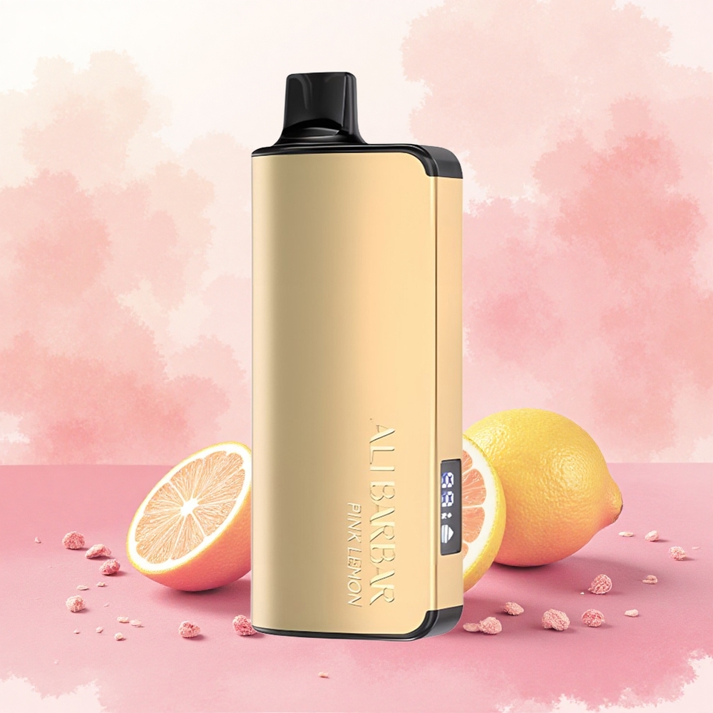 Alibarbar Ingot 9000 Puffs Descartável Vape Limão Rosa atacado brasileiro