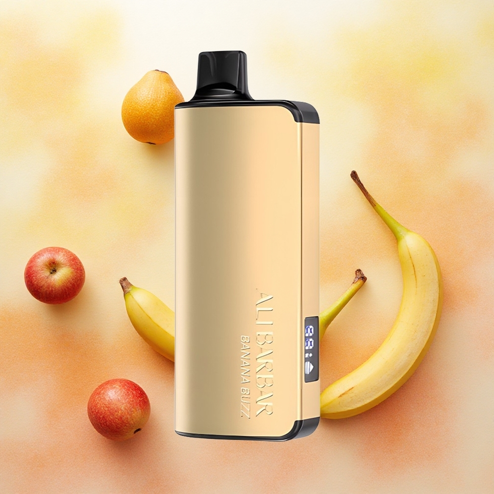 Alibarbar Ingot 9000 Puffs Vape Descarga Banana Buzz 22ml 2350mAh atacado brasileiro