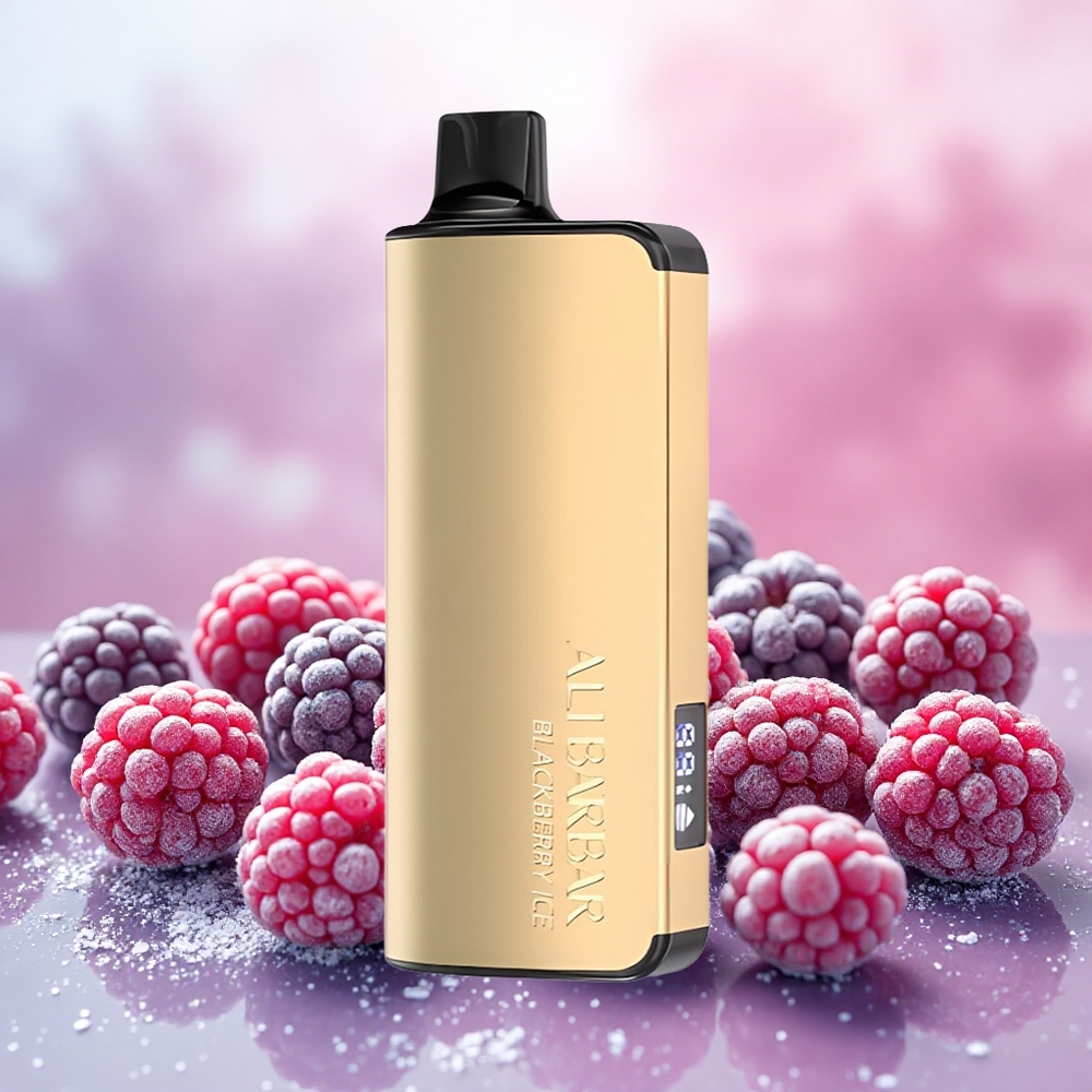 Alibarbar Ingot 9000 Puffs Vape Descartável Amora Gelo 22ml 2350mah 12 Ohm LED atacado brasileiro