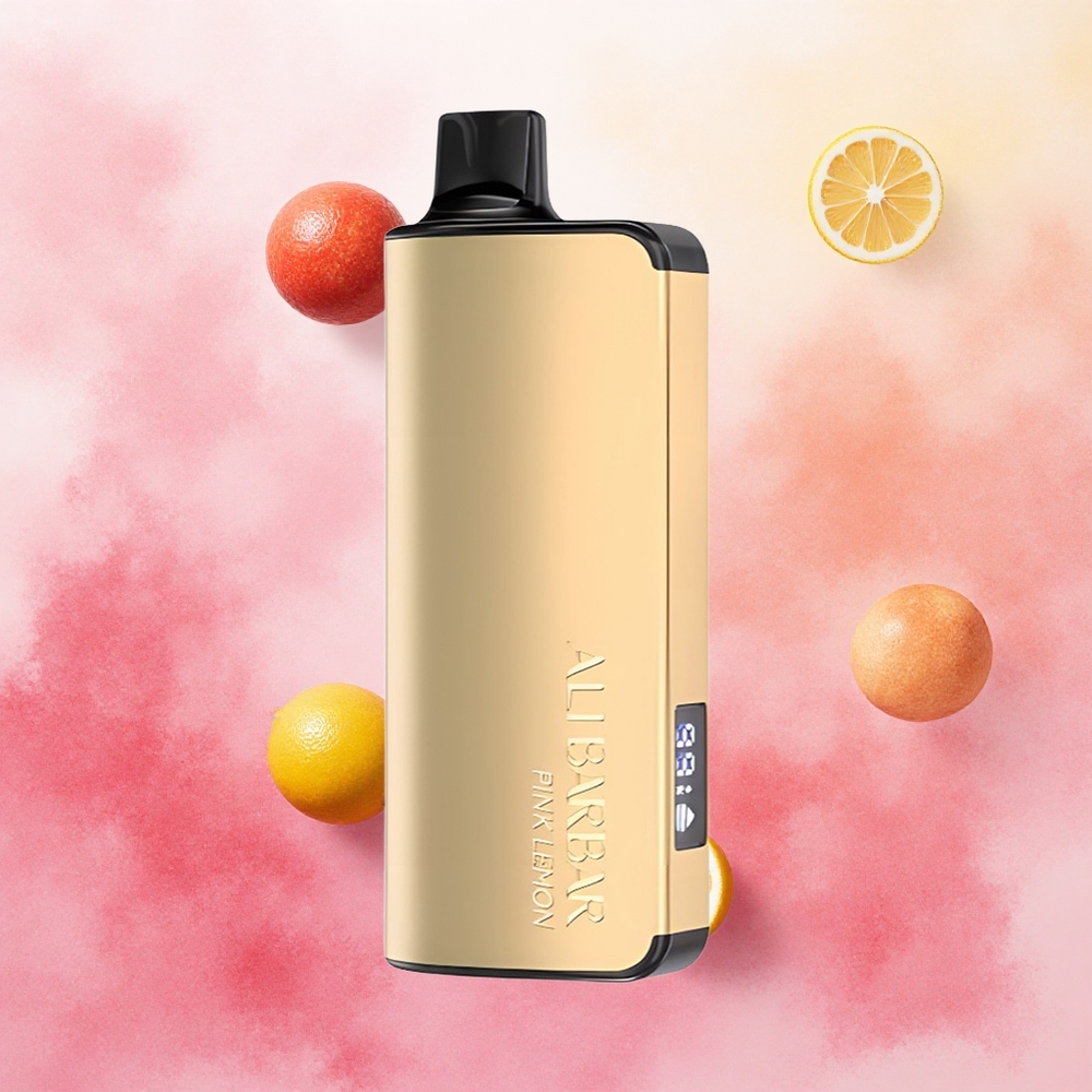 Alibarbar Ingot 9000 Puffs Vape Descartável Limão Rosa 22ml 2350mAh atacado brasileiro