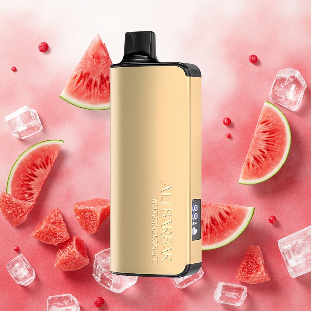 Alibarbar Ingot 9000 Puffs Vape Descartável Melancia Gelo atacado brasileiro com 22ml e 2350mAh