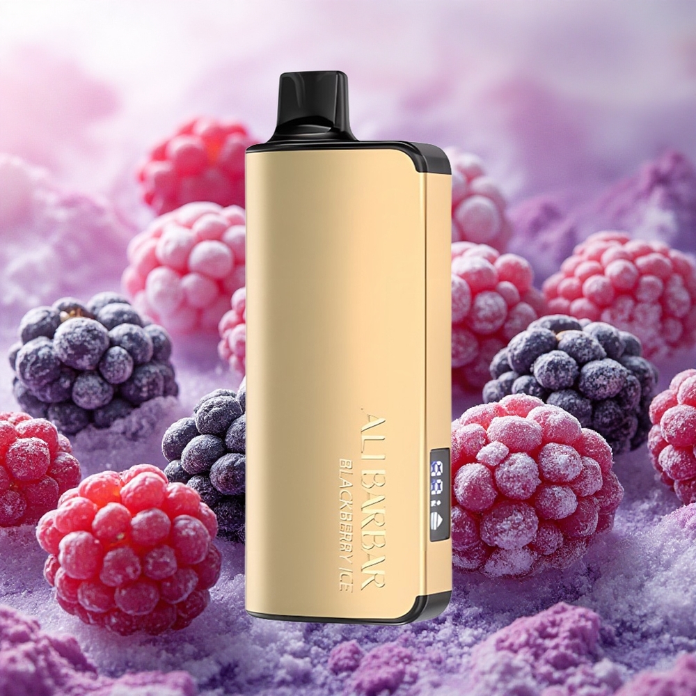 Alibarbar Ingot 9000 Puffs Vape Descartável Mirtilo Gelo com Bateria 2350mAh e Display LED - Atacado Brasileiro