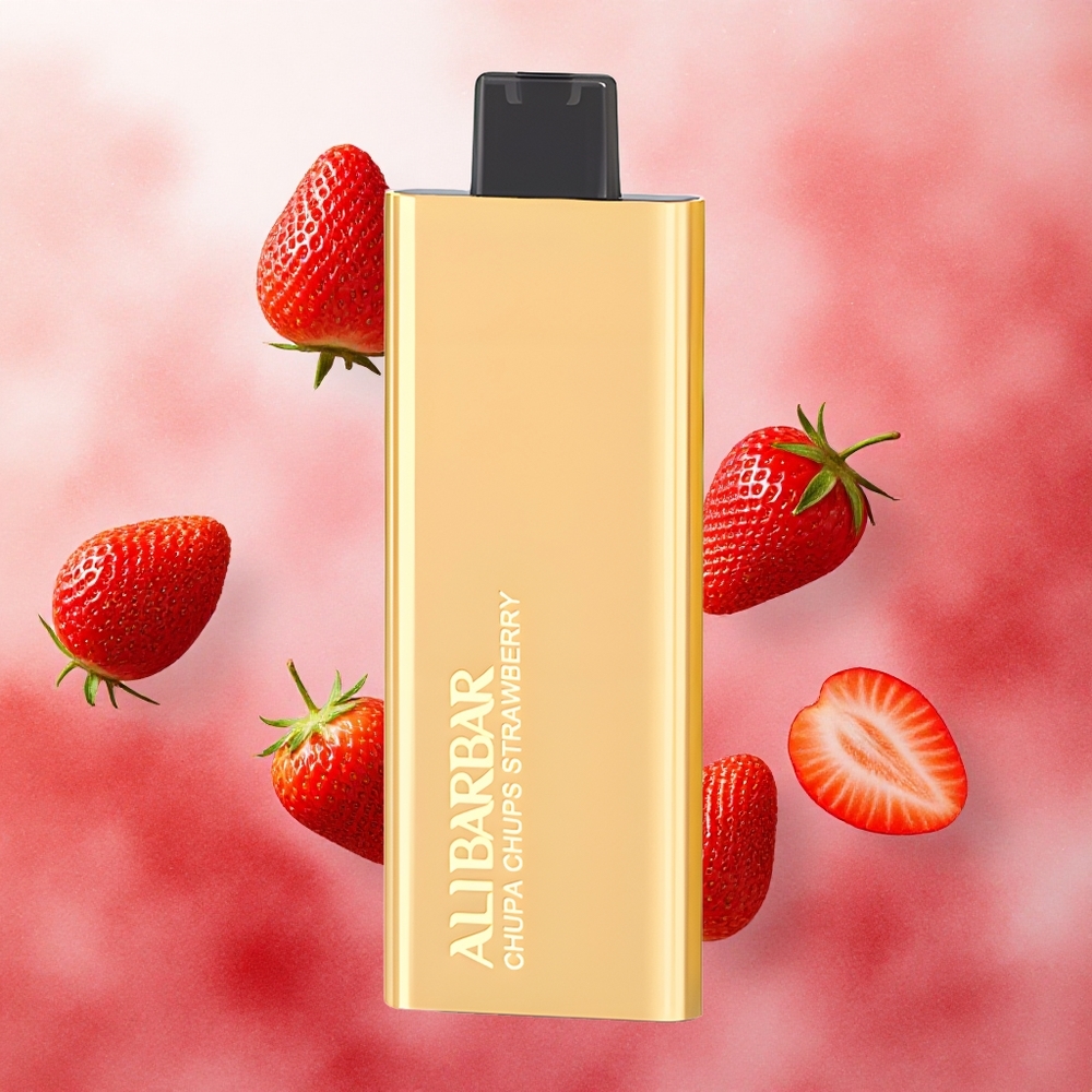 Alibarbar Pandora 7000 Puffs Vape Descartável Chupa Chups Morango 17ml atacado brasileiro