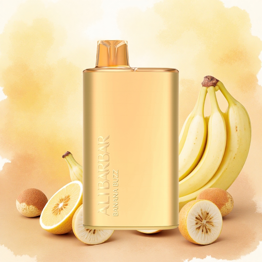 Alibarbar Rich 8000 Puffs Vape Descartável Banana Energia atacado brasileiro