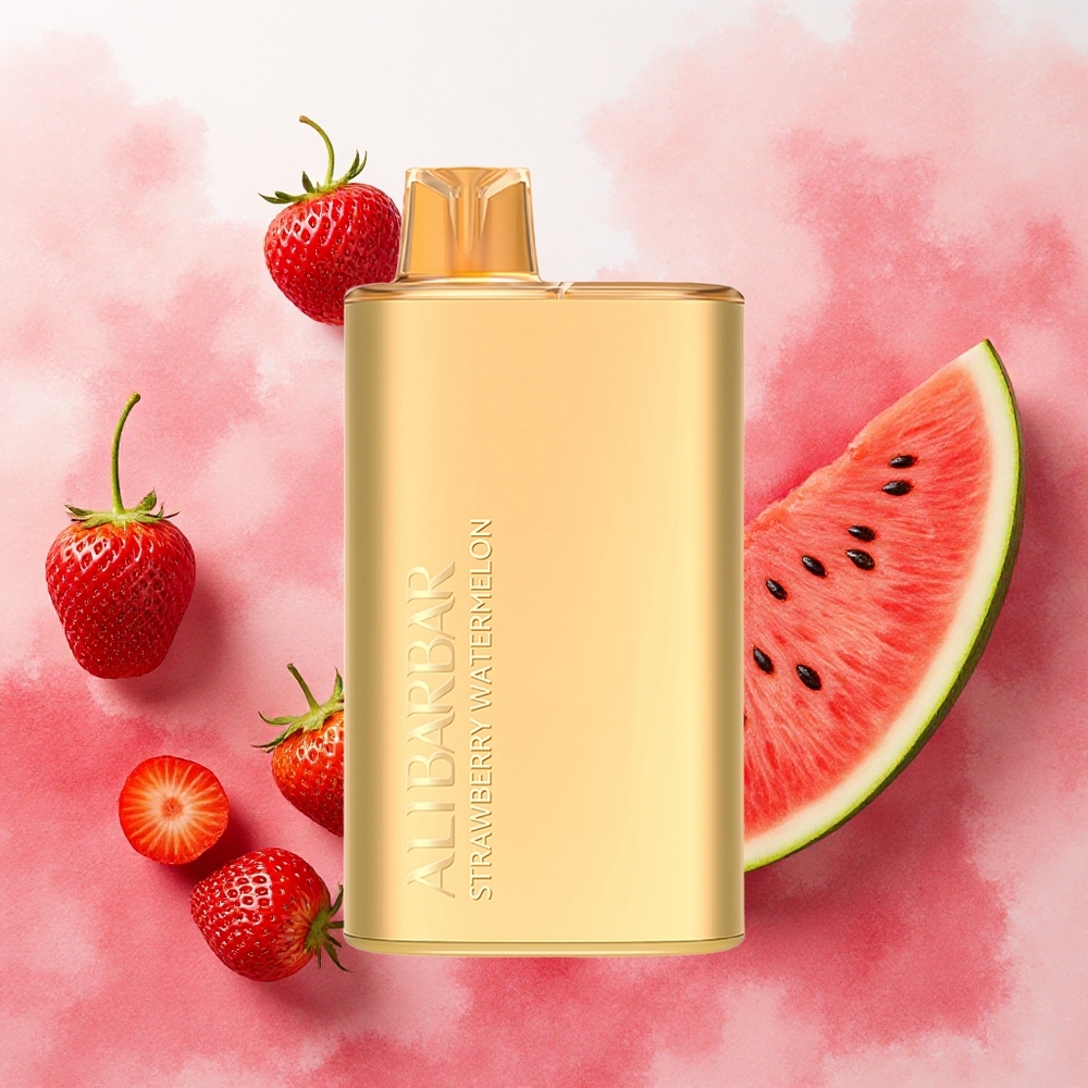 Alibarbar Rich 8000 Puffs Vaporizador Descartável Morango Melancia 20ml 8000 Puffs atacado brasileiro