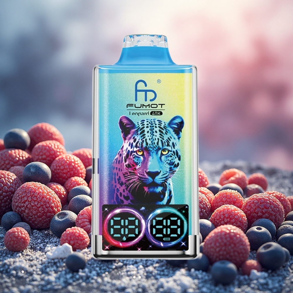 Fumot Leopard 40K Puffs Descartável Vape Dragão Negro Gelo 0-5 Nicotina Bateria 700mAhatacado brasileiro