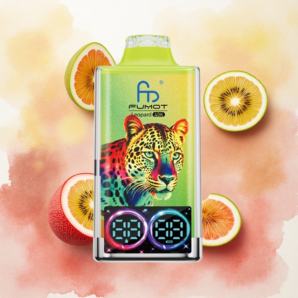 Fumot Leopard 40K Puffs Vape Descartável Kiwi Maracujá Goiaba Dual Mesh Tipo-C 700mAh atacado brasileiro