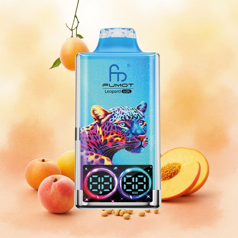 Fumot Leopard 40K Puffs Vape Descartável Pêssego Manga Abacaxi com 700mAh e Dual Mesh - Atacado Brasileiro