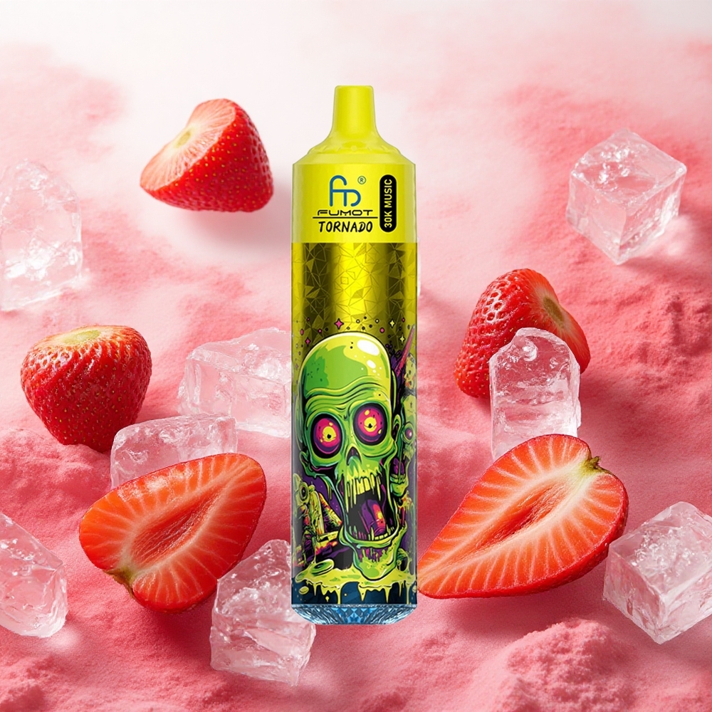 Fumot RandM Tornado 30000 Puffs 30mL Recarregável 2 5 Nicotina Nicotina Morango Gelo atacado brasileiro