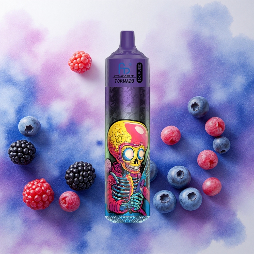 Fumot RandM Tornado 30000 Puffs Atacado Brasileiro - 30mL Pré-carregado 2 5 Nicotina Nicotina Sabor Mirtilo Amora