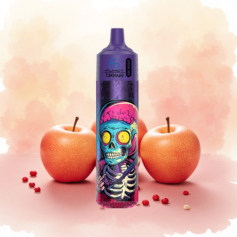 Fumot RandM Tornado 30000 Puffs Vape Descarga Tripla Maçã 30mL 5 600mAh LED atacado brasileiro