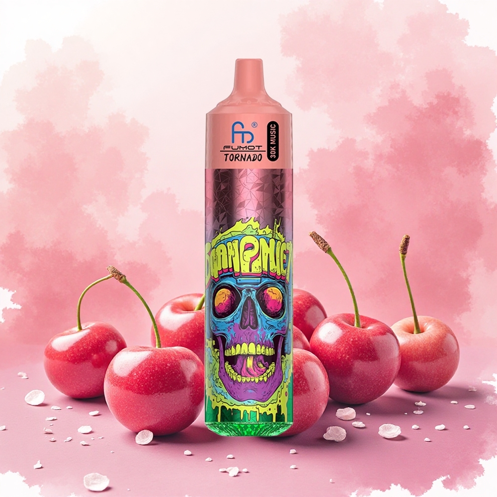 Fumot RandM Tornado 30000 Puffs Vape Descartável Cereja Tripla 30mL 5 600mAh atacado brasileiro