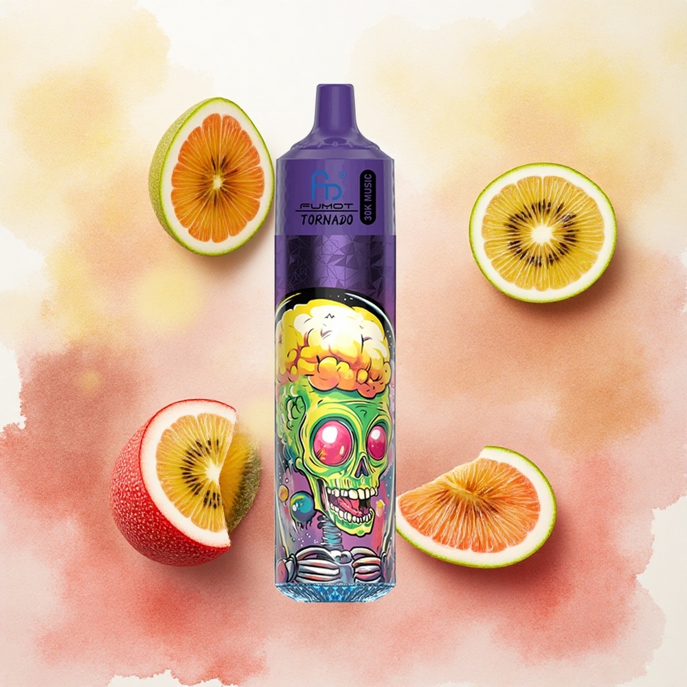 Fumot RandM Tornado 30000 Puffs Vape Descartável Kiwi Maracujá Goiaba 30mL 2 5 Nicotina com LED e atacado brasileiro