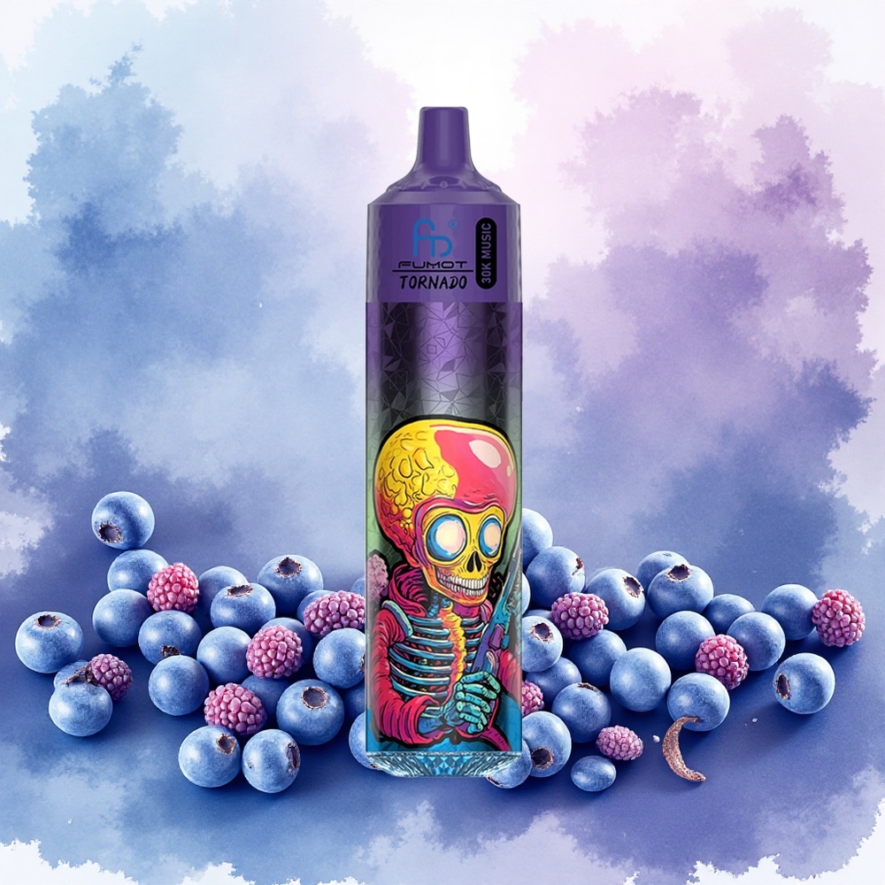 Fumot RandM Tornado 30000 Puffs Vape Descartável Mirtilo Amora 30mL 2/5 600mAh atacado brasileiro