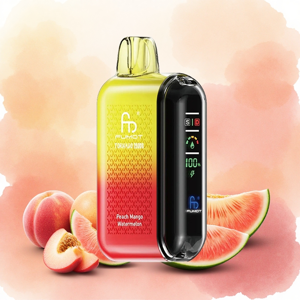 Fumot Tornado 20000 Puffs Vape Descarga Pêssego Manga Melancia atacado brasileiro