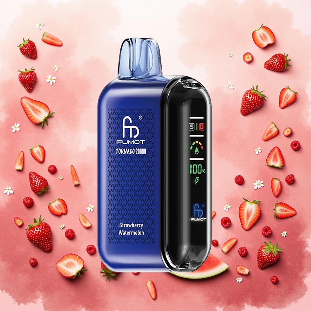 Fumot Tornado 20000 Puffs Vape Descartável Morango Melancia atacado brasileiro