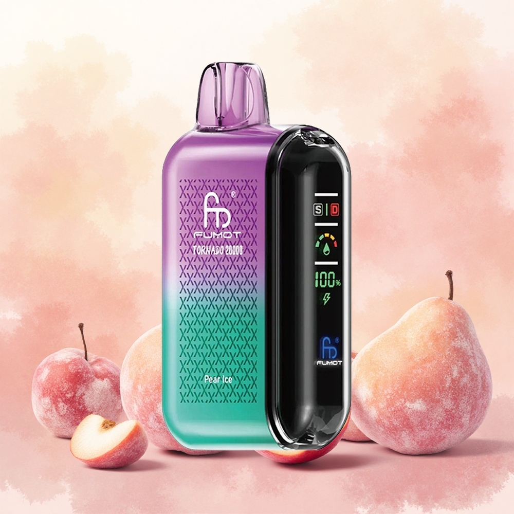 Fumot Tornado 20000 Puffs Vapeador Descartável Pera Gelo atacado brasileiro