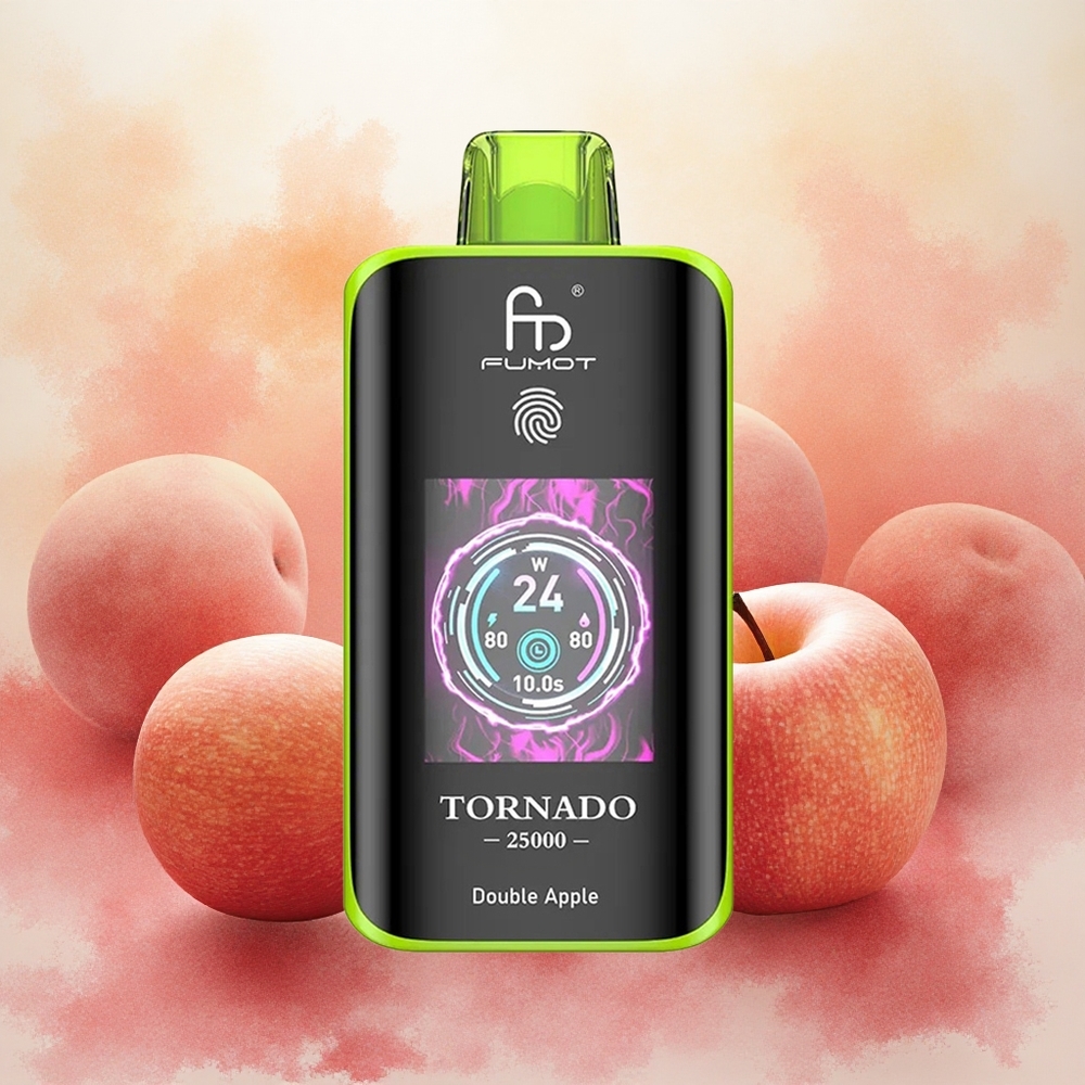 Fumot Tornado 25000 Puffs Dupla Maçã Recarregável 700mAh 20ml atacado brasileiro