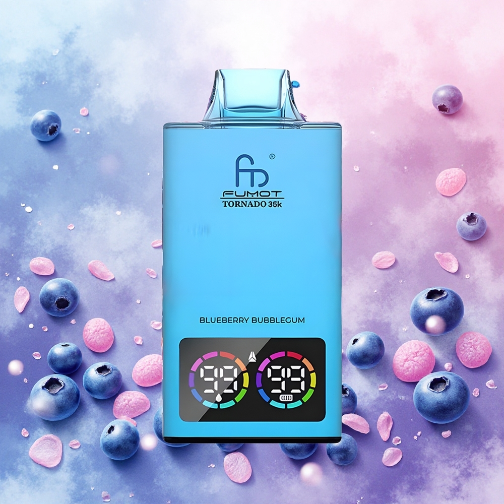 Fumot Tornado 35000 Vape Descartável Goma de Mirtilo com Bobina de Malha Dupla atacado brasileiro