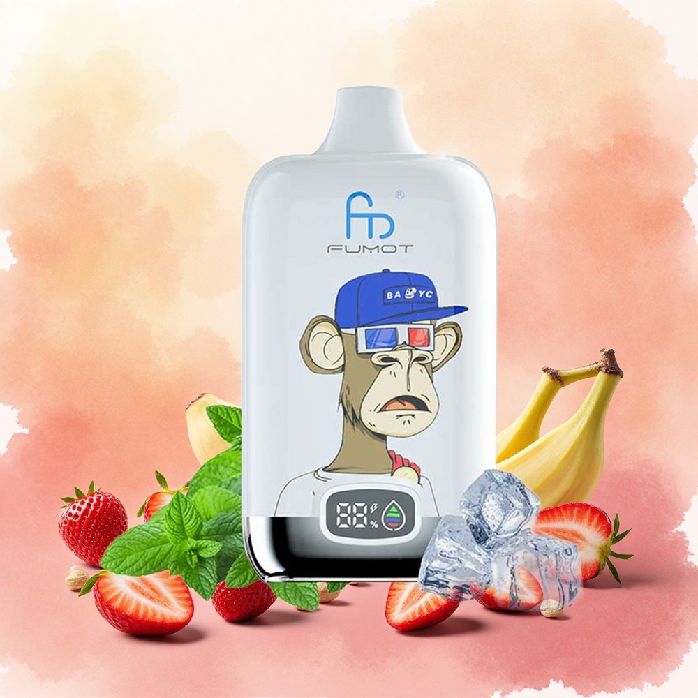 Fumot Tornado Digital Box 12000 Puffs Morango Banana Descartável Vape atacado brasileiro