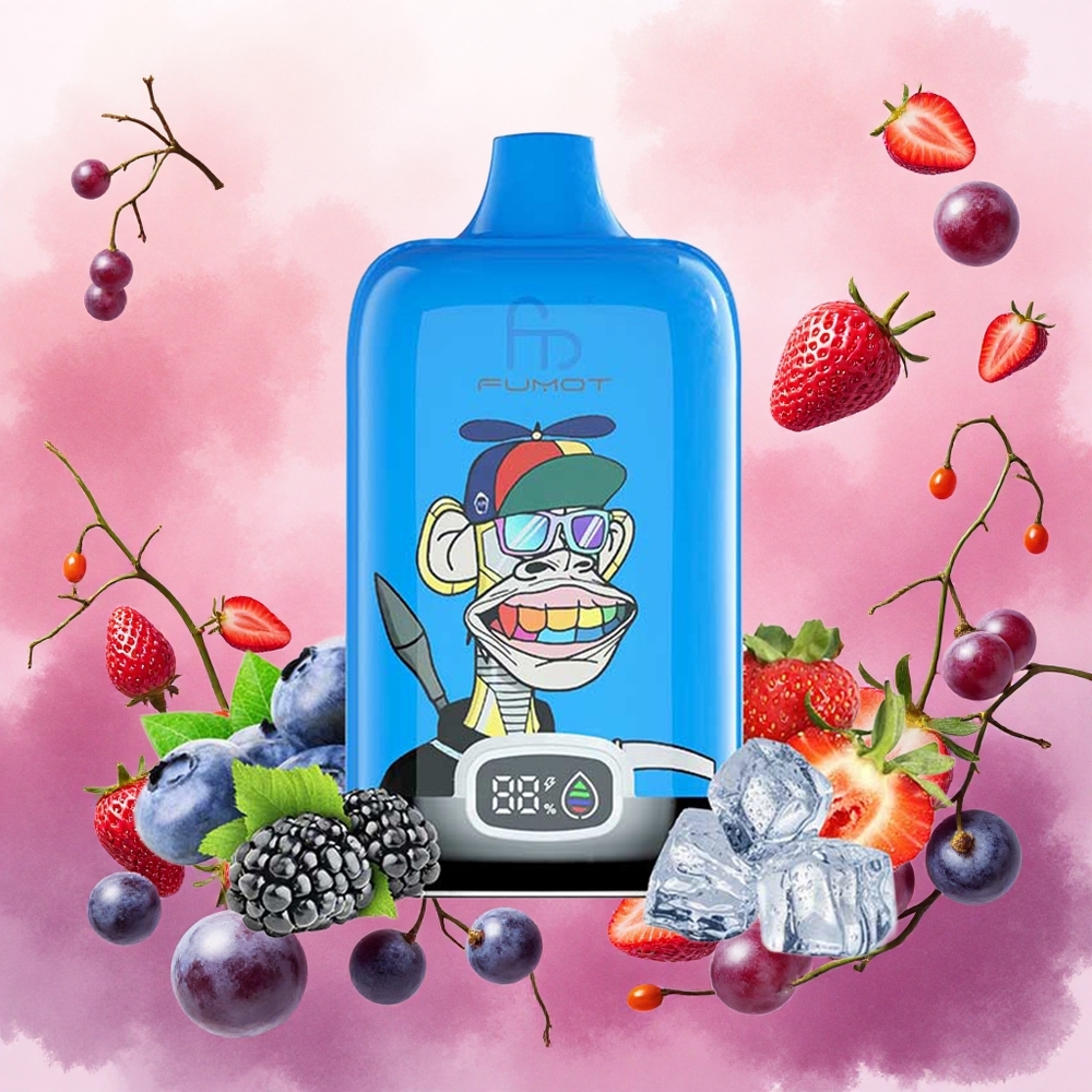 Fumot Tornado Digital Box 12000 Puffs Morango Uva atacado brasileiro
