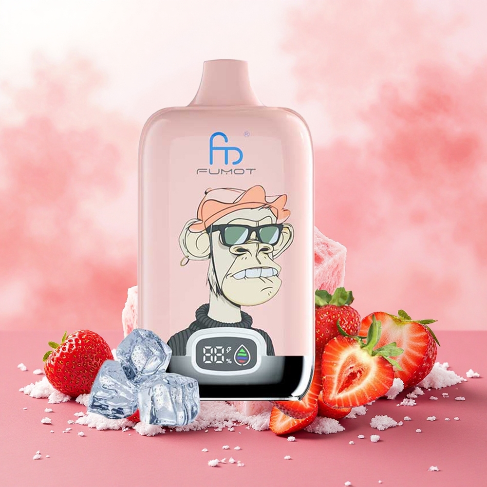 Fumot Tornado Digital Box 12000 Puffs Vape Descartável Morango Gelo atacado brasileiro