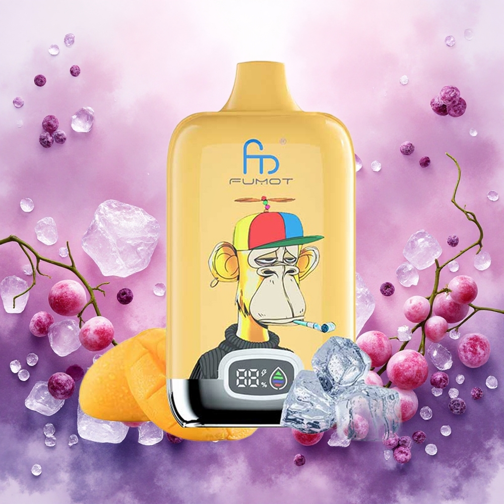 Fumot Tornado Digital Box 12000 Puffs Vape Descartável Uva Gelo atacado brasileiro