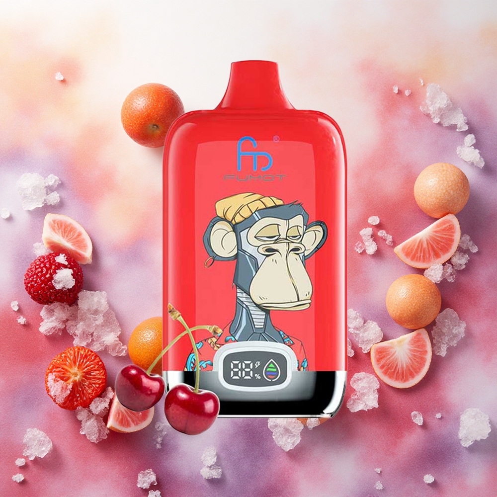 Fumot Tornado Digital Box 12000 Puffs Vaporizador Descartável Gelo Fresco com Bateria Recarregável 550mAh Atacado Brasileiro