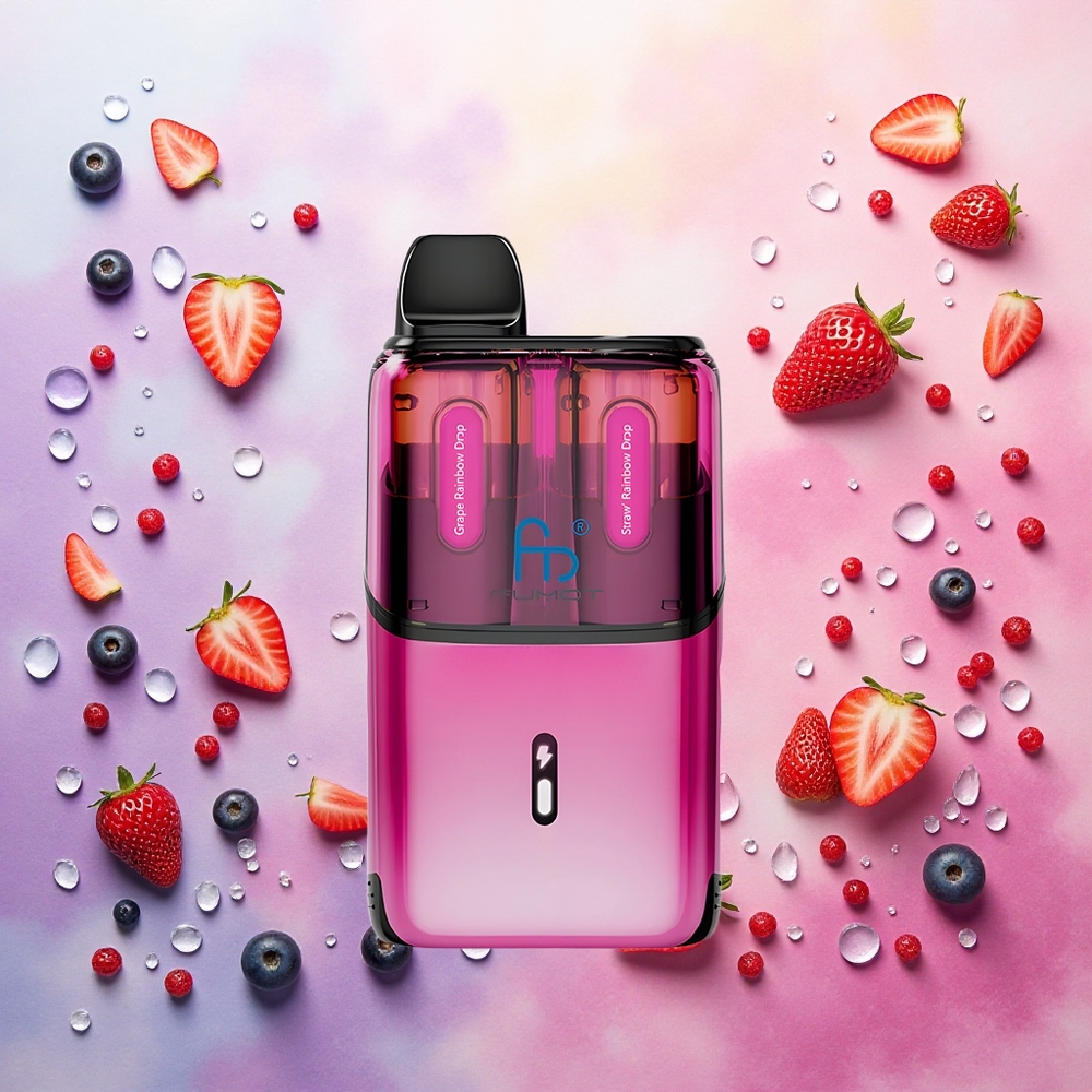 Fumot Ultra T32000 Descartável Vape Gotas de Arco-Íris de Uva - Gotas de Arco-Íris de Morango atacado brasileiro