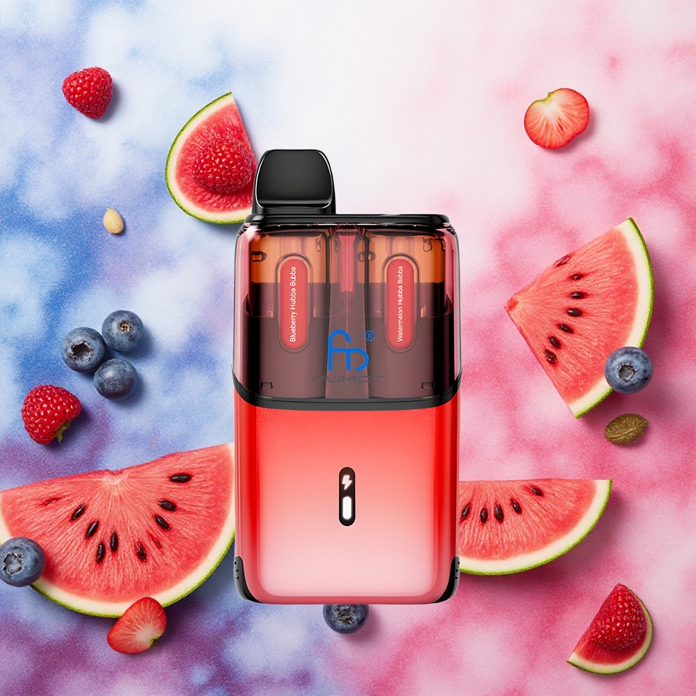 Fumot Ultra T32000 Descartável Vape Mirtilo Hubba Bubba - Melancia Hubba Bubba 24ml Carregamento Rápido Type-C atacado brasileiro