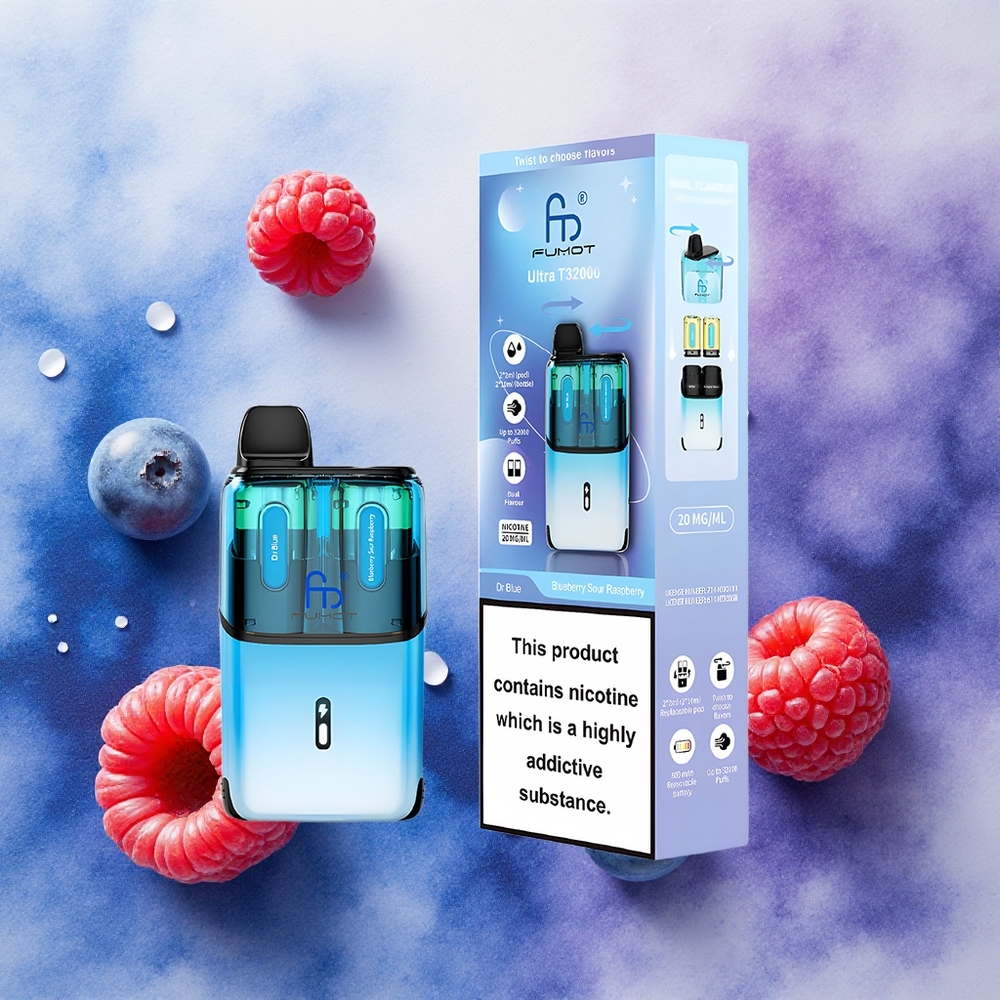 Fumot Ultra T32000 Dr Azul - Mirtilo Framboesa Azeda 24ml Tipo-C Carregamento Rápido atacado brasileiro