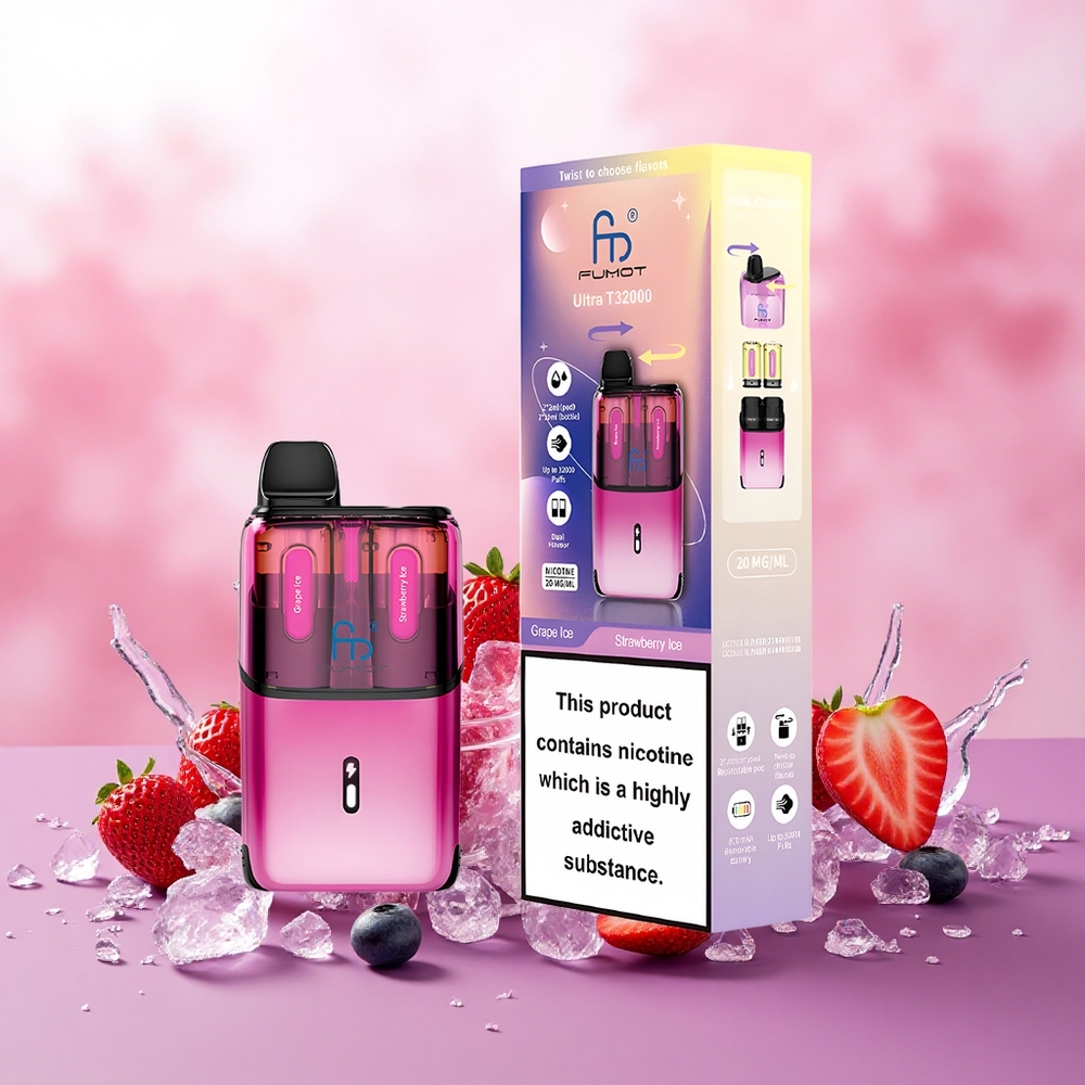 Fumot Ultra T32000 Vape Descartável Gelo Uva - Gelo Morango atacado brasileiro