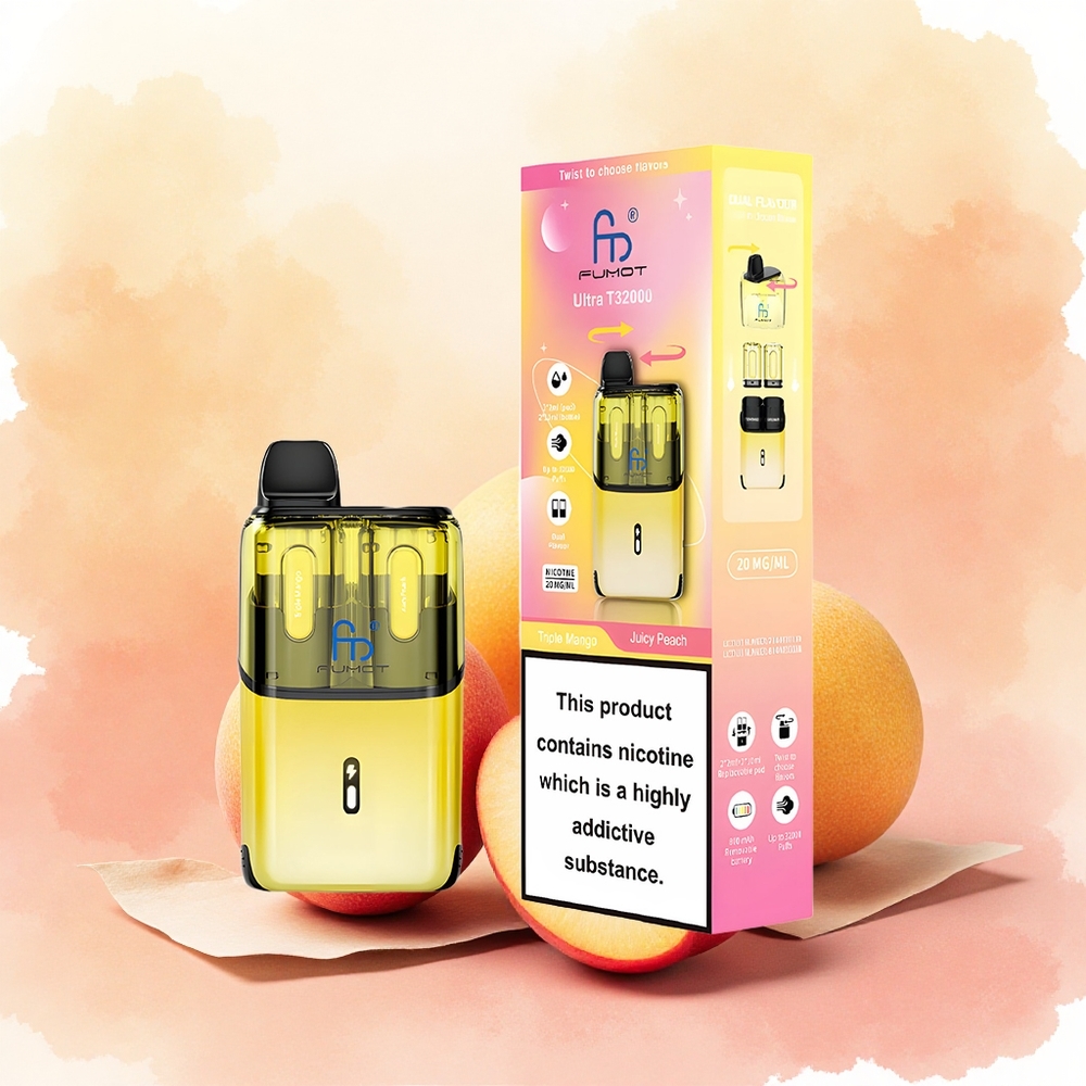Fumot Ultra T32000 Vape Descartável Manga Tripla - Pêssego Suculento atacado brasileiro