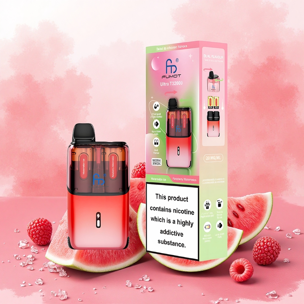 Fumot Ultra T32000 Vape Descartável Melancia Gelada - Framboesa Melancia atacado brasileiro